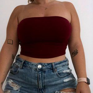 Tilly's / Bozzolo Maroon Tube Top, Medium